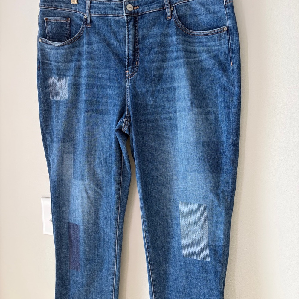 Chico’s So Slimming Patchwork Style Girlfriend Sl… - image 5